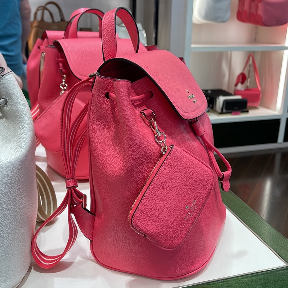Kate Spade Rosie Medium Flap Backpack 
K8714 pebbled leather Pink Pepper
NWT - Picture 5 of 16